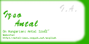 izso antal business card